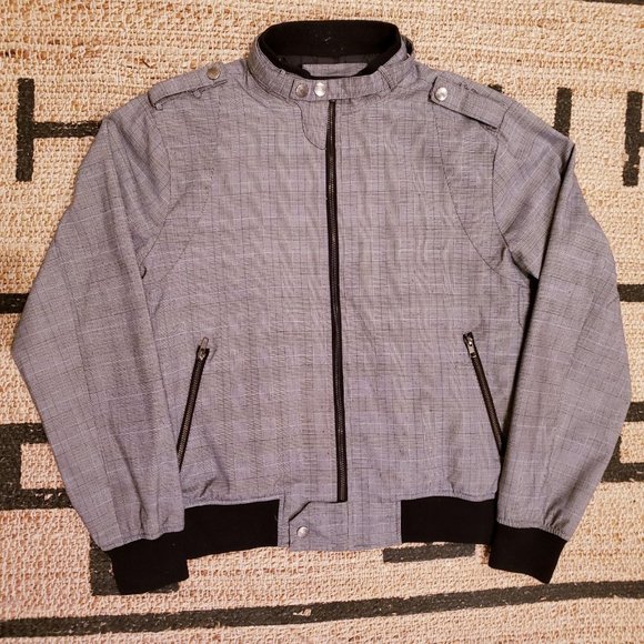 Members Only Style Plaid Jacket - Picture 1 of 2